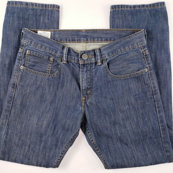 Levis jeans 513 Slim Boys 16 28 x 28 medium wash straight EUC no stretch cotton - Picture 3 of 8